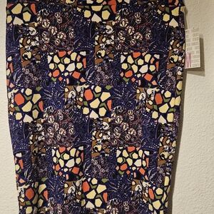 LuLaRoe Colorful Geometric Skirt